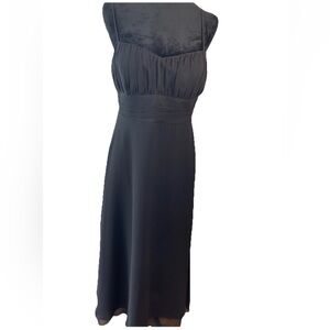 Chadwick’s 1990s all black chiffon lined ruffle hem empire waist evening size 12
